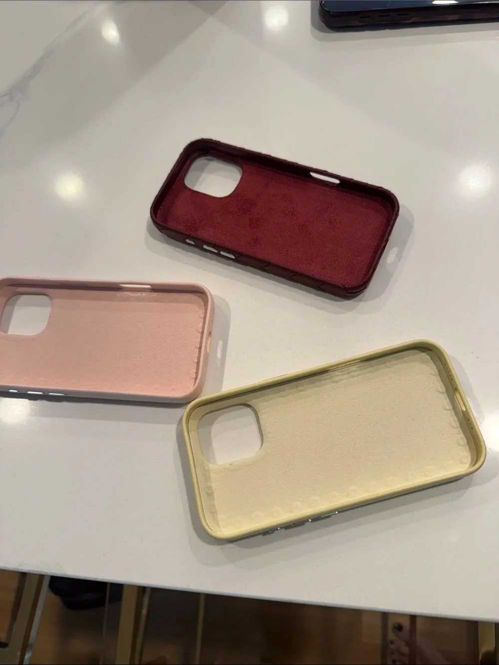 MUK Studded & Woven Texture Phone Case Set — Pink, Yellow, Burgundy iphone 16